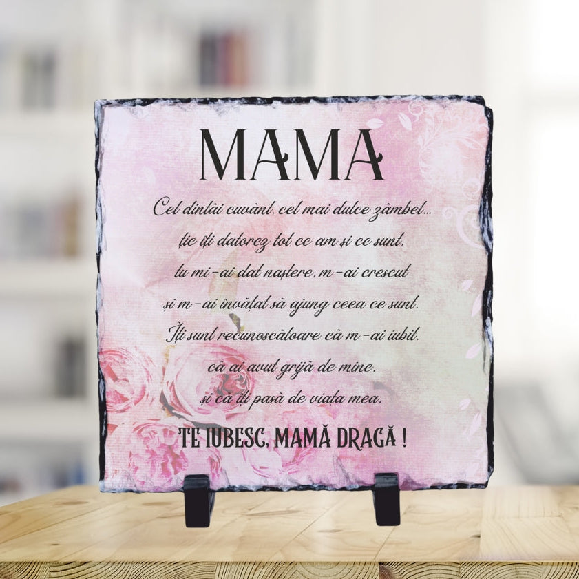 Piatră ardezie personalizată pentru Mama