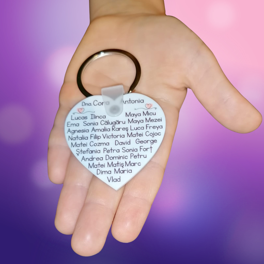 Breloc personalizat pentru colegi de grădiniță,scoală