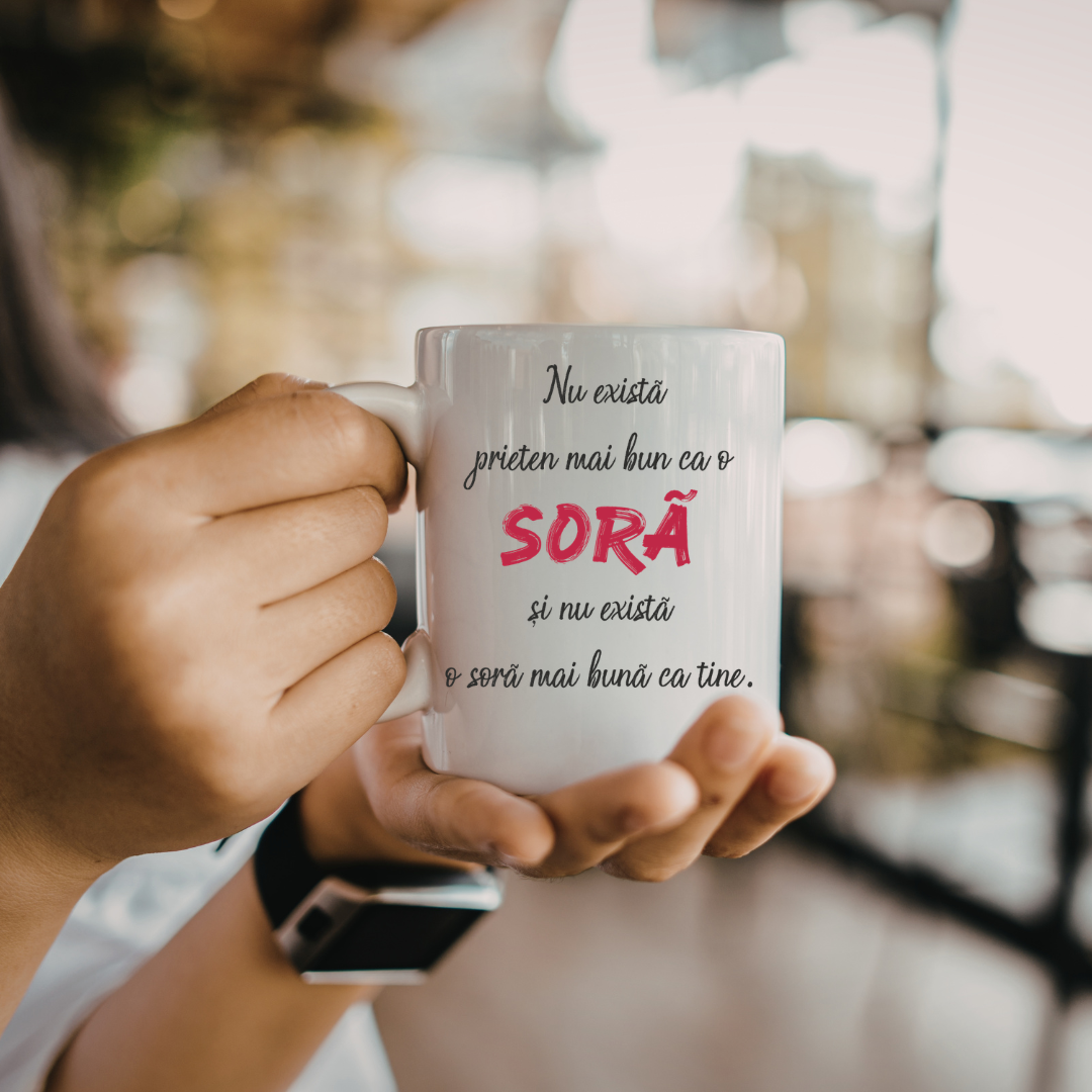 Cană personalizată pentru o soră specială