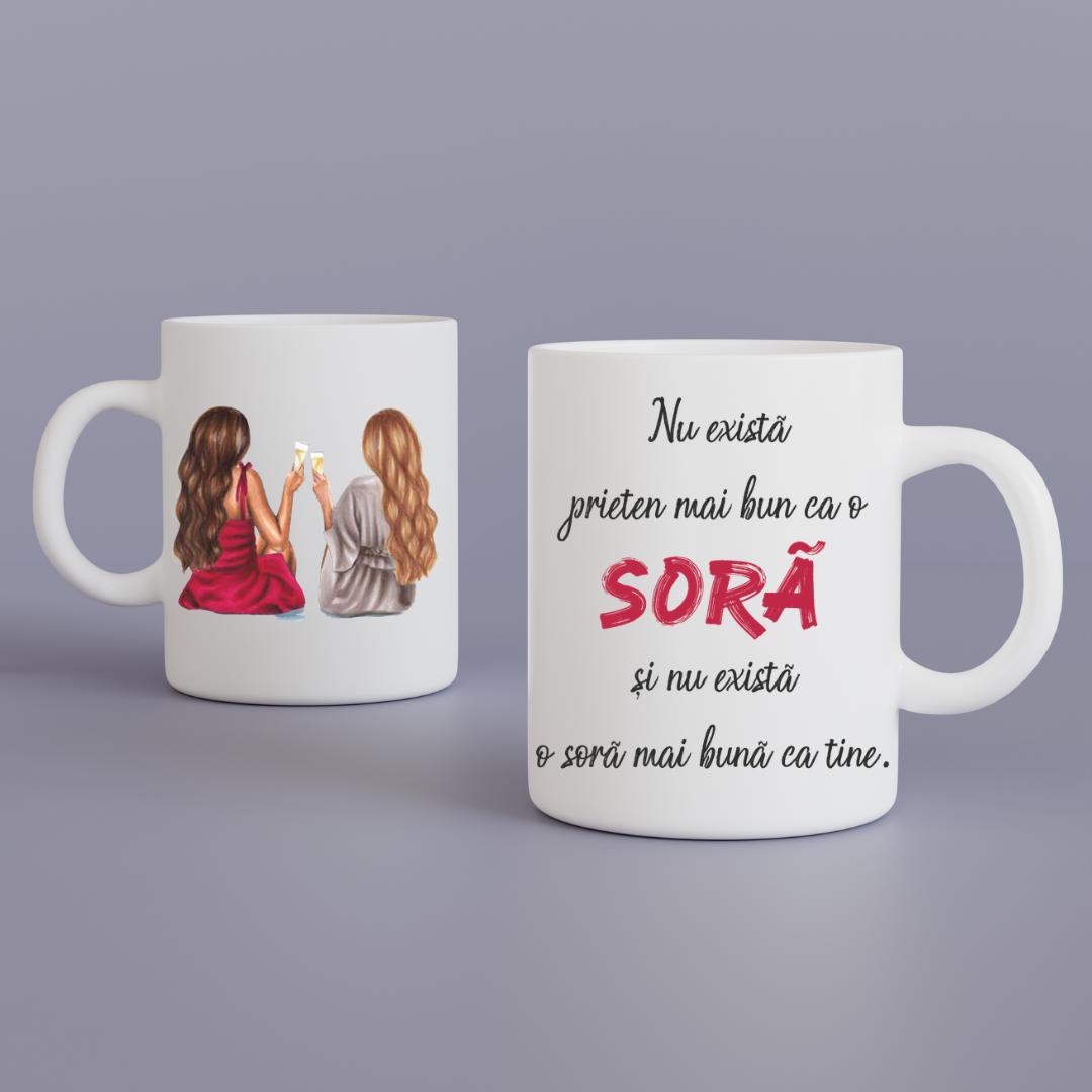 Cană personalizată pentru o soră specială