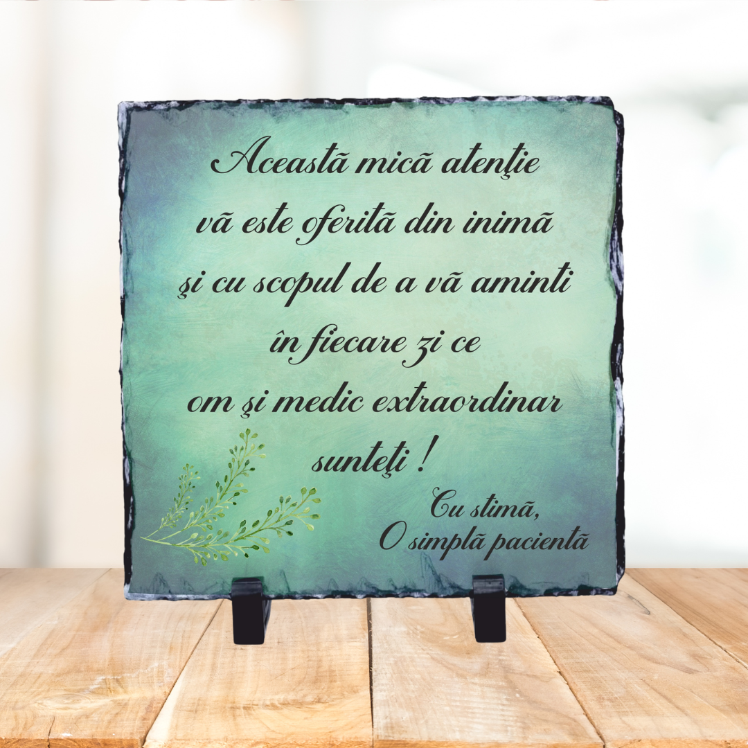 Piatră ardezie personalizată pentru Medic