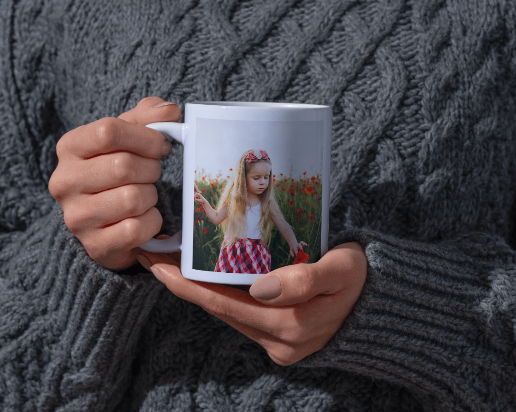 Cană albă personalizată cu poză